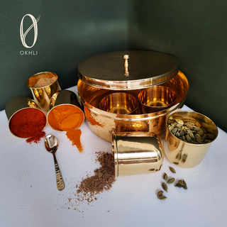 Brass Spice Box (with lid)